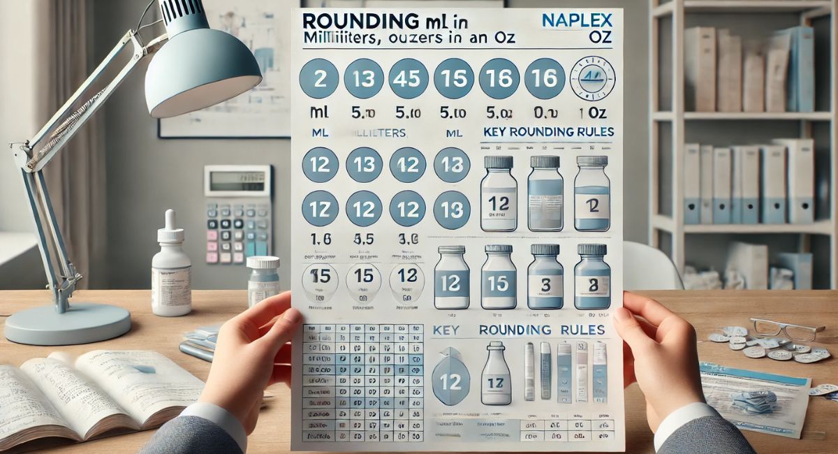 rounding ml in an oz naplex 30